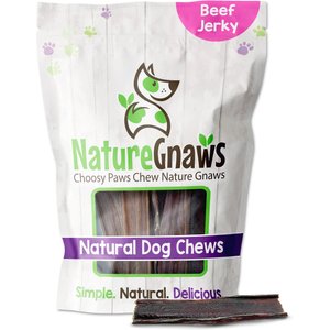 Nature Gnaws Beef Jerky Chews Dog Treats, 10 count, 4 - 5 in