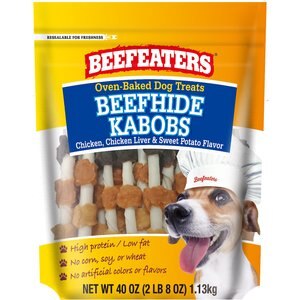 Beefeaters Beefhide Kabobs Dog Treats, 40-oz bag