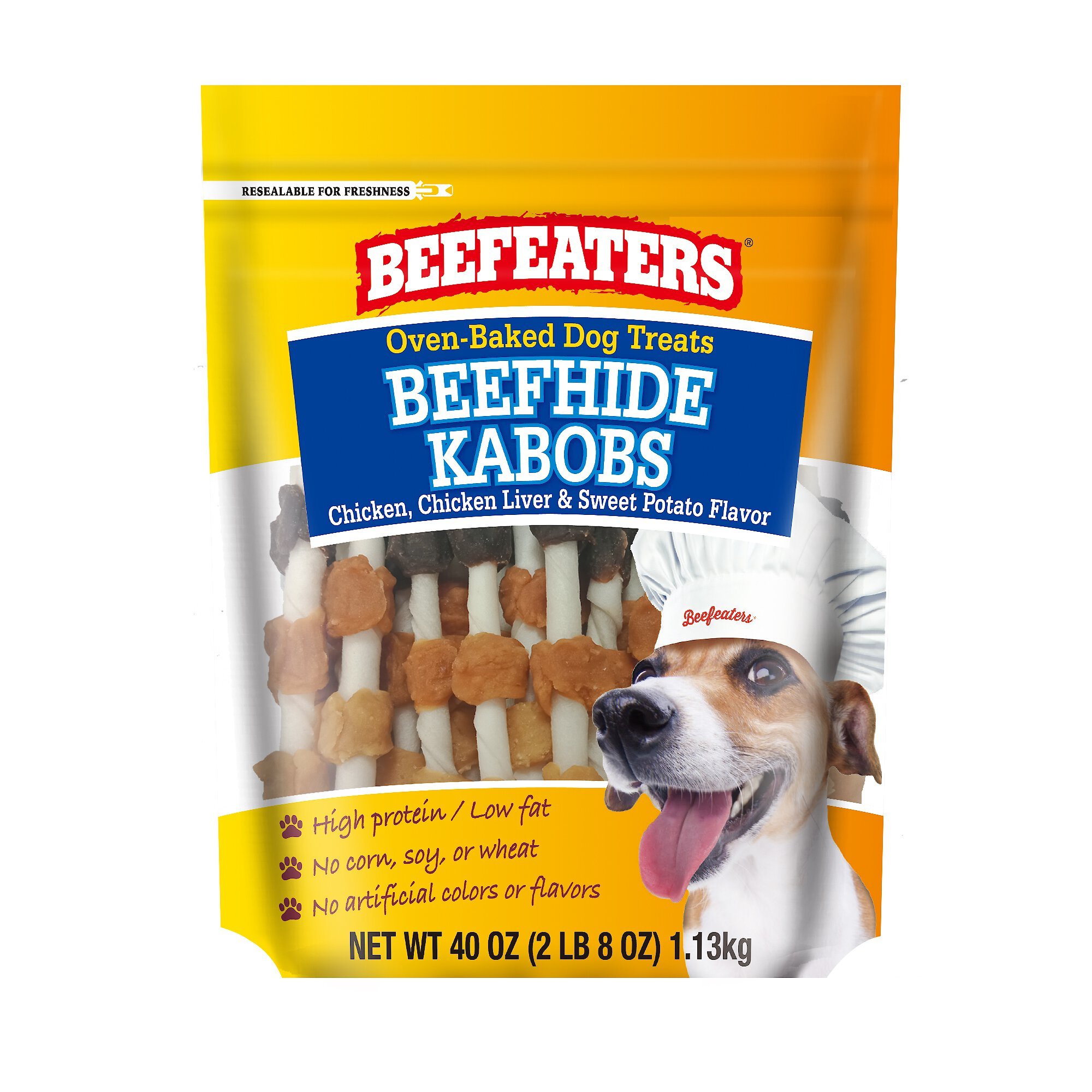 BEEFEATERS Beefhide Kabobs Dog Treats reviews Chewy