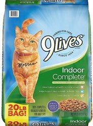 9 Lives Indoor Complete with Chicken & Salmon Flavor Dry Cat Food, 20-lb bag