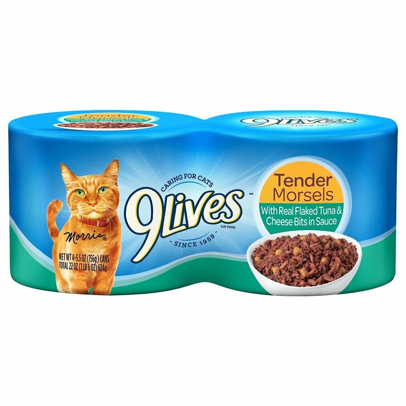 9 LIVES Tender Morsels with Real Flaked Tuna Cheese Bits in