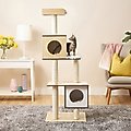 Frisco 62-in Modern Cat Tree & Condo, Natural
