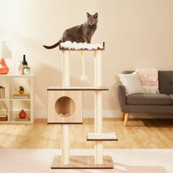 Frisco 47.5-in Modern Cat Tree & Condo, Natural