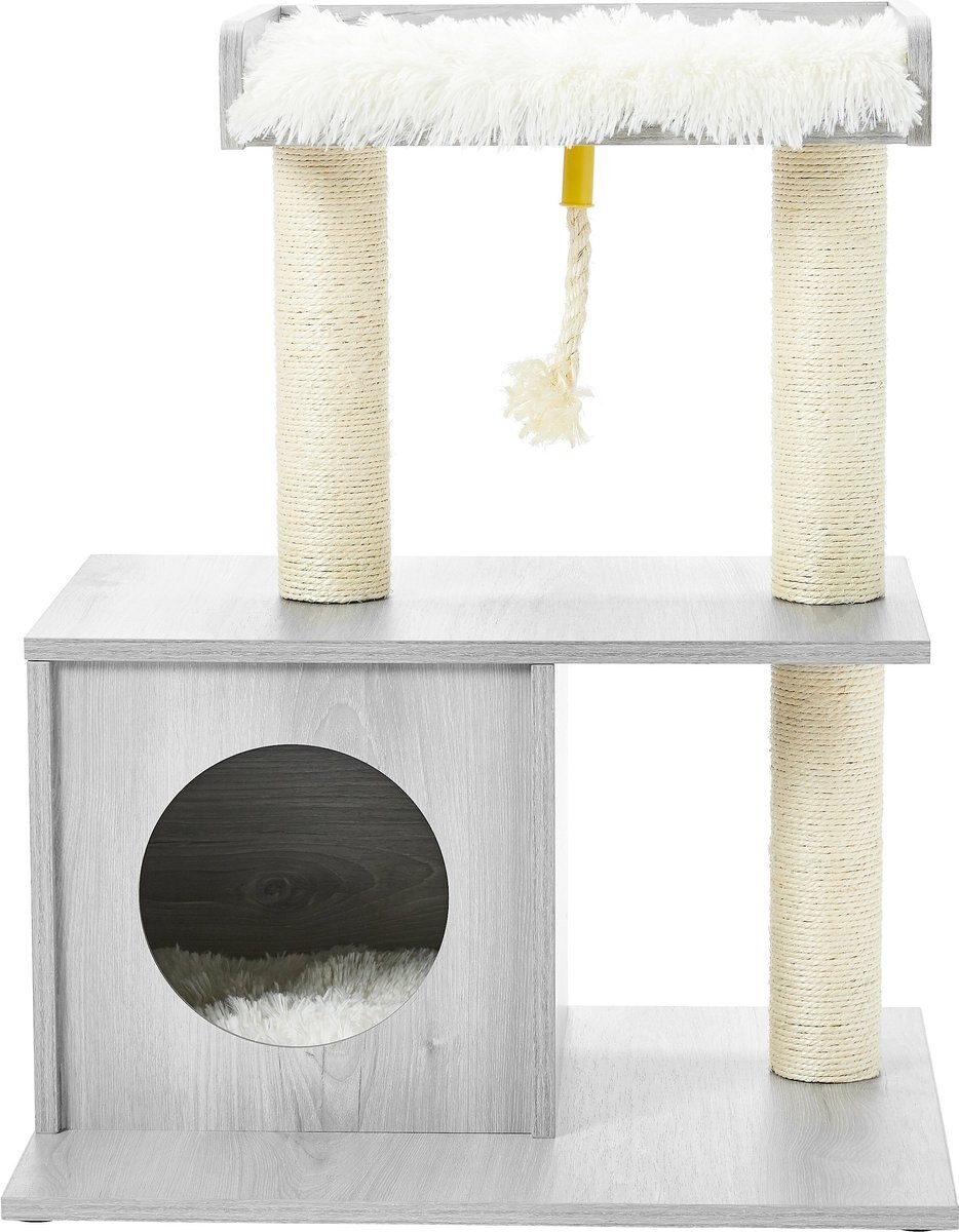 FRISCO 28.5in Modern Cat Tree & Condo, Gray