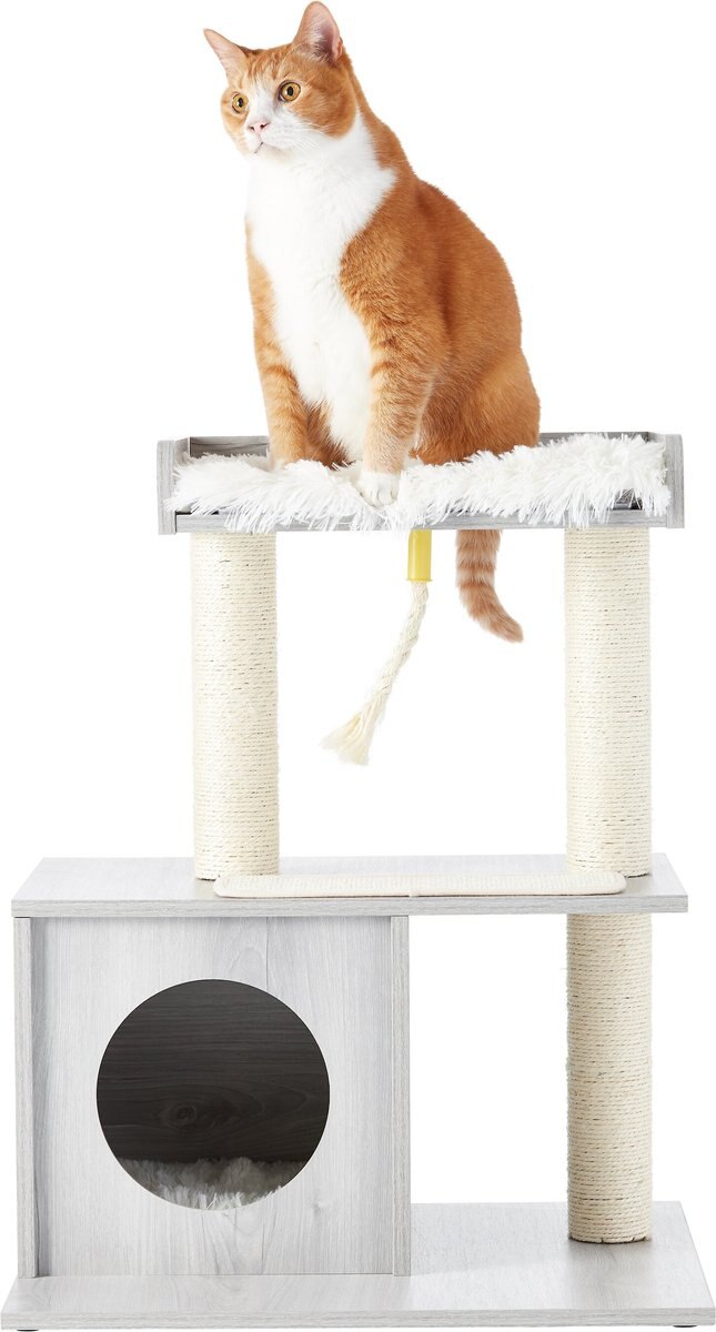 FRISCO 28.5in Modern Cat Tree & Condo, Gray