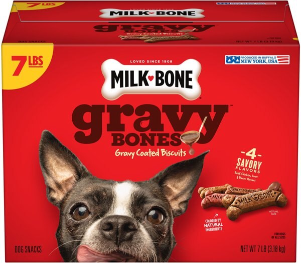 Milk-Bone GravyBones Biscuits Dog Treats, 7-lb box slide 1 of 9