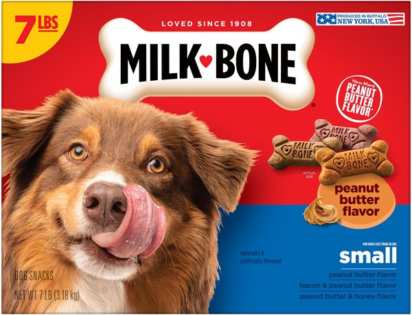 Milk-Bone Small/Medium Peanut Butter Flavor Variety Dog Treats, 7-lb box slide 1 of 10