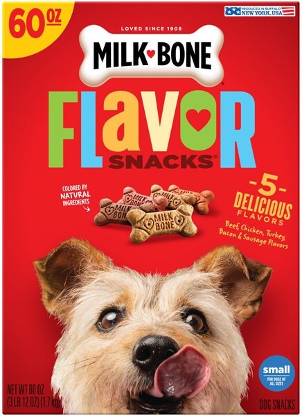 Milk-Bone Flavor Snacks Small Biscuit Dog Treats, 60-oz box slide 1 of 10