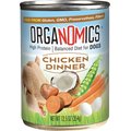 OrgaNOMics Chicken Dinner Grain-Free Pate Wet Dog Food, 12.5-oz can, case of 12