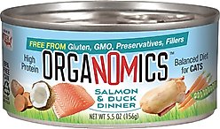 OrgaNOMics Salmon & Duck Dinner Grain-Free Pate Wet Cat Food, 5.5-oz can, case of 24