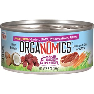 OrgaNOMics Lamb & Beef Dinner  Grain-Free Pate Wet Cat Food, 5.5-oz can, case of 24