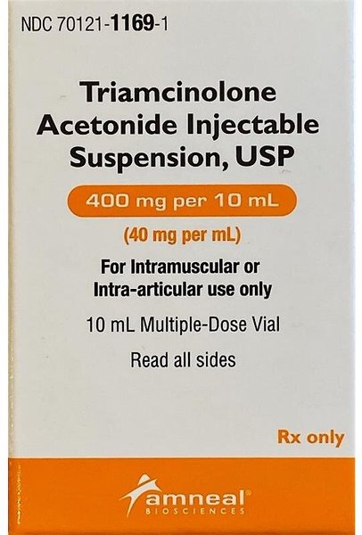 Triamcinolone Acetonide (Generic) Injectable Suspension, 40 mg/mL, 10-mL Multi-Dose Vial slide 1 of 5