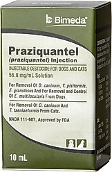 Praziquantel (Generic) Injectable Solution for Dogs & Cats, 10-mL vial