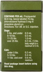 Praziquantel (Generic) Injectable Solution for Dogs & Cats, 10-mL vial slide 2 of 4