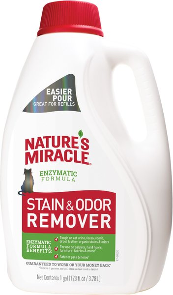 Nature's Miracle Cat Enzymatic Stain Remover & Odor Eliminator Refill, 1-gal bottle slide 1 of 10