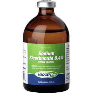 Sodium Bicarbonate 8.4% (Generic) Solution for Dogs, Horses & Livestock, 100-mL