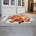 FurHaven Quilted Orthopedic Sofa Cat & Dog Bed with Removable Cover, Silver Gray, Jumbo Plus