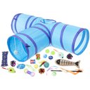Frisco Plush, Teaser, Ball & Tri-Tunnel Variety Pack Cat Toy with Catnip, 20 count, Multi-Color