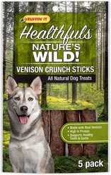 RUFFIN' IT Healthfuls Venison Crunch Sticks Dog Treats, 5 count