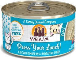 Weruva Classic Cat Press Your Lunch! Chicken Pate Canned Cat Food, 3-oz can, case of 12
