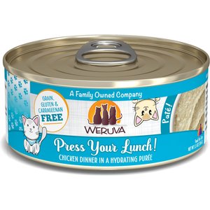 Weruva Classic Cat Press Your Lunch! Chicken Pate Canned Cat Food, 5.5-oz can, case of 8
