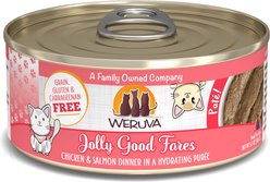 Weruva Classic Cat Jolly Good Fares Chicken & Salmon Pate Canned Cat Food, 5.5-oz can, case of 8