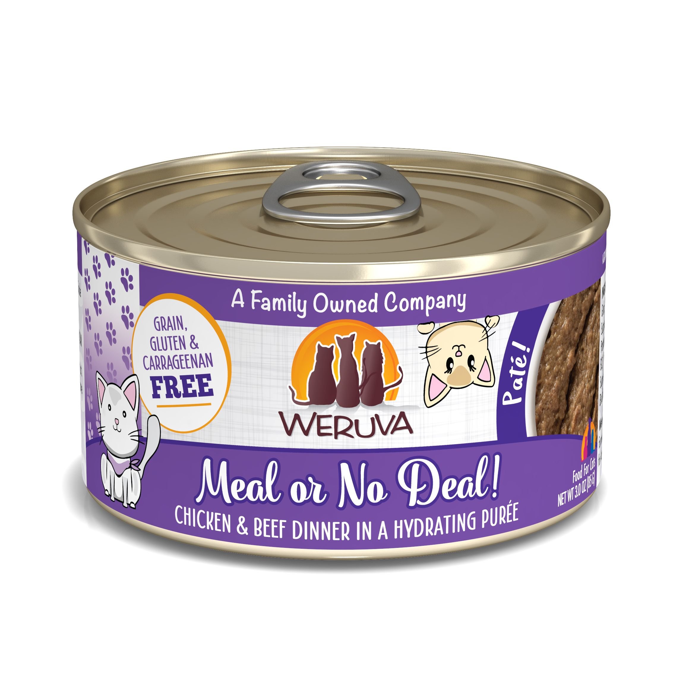 WERUVA Classic Cat Meal or No Deal Chicken Beef Pate Canned Cat