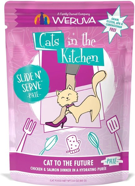 Weruva Cats in the Kitchen Cat to The Future with Chicken & Salmon Grain-Free Cat Food Pouches, 3-oz pouch, case of 12 slide 1 of 11