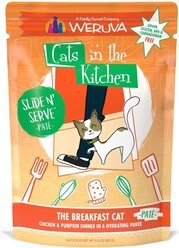 Weruva Cats in the Kitchen The Breakfast Cat with Chicken & Pumpkin Grain-Free Cat Food Pouches, 3-oz pouch, case of 12