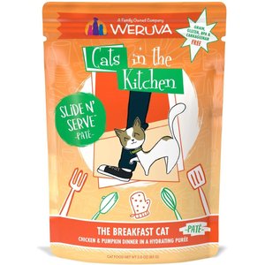 Weruva Cats in the Kitchen The Breakfast Cat with Chicken & Pumpkin Grain-Free Cat Food Pouches, 3-oz pouch, case of 12