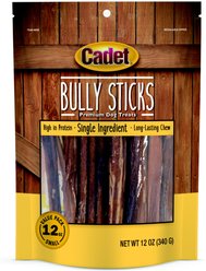 Cadet Real Beef Bully Sticks Dog Treat, 12-oz bag