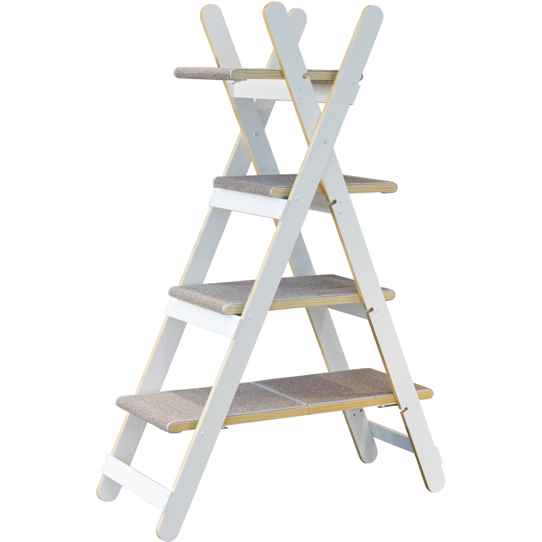 ZooVilla 60-in Modern Folding Cat Tree, White