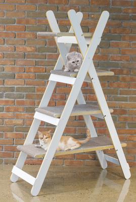 Show full view: ZooVilla 60-in Modern Folding Cat Tree, White slide 3 of 9