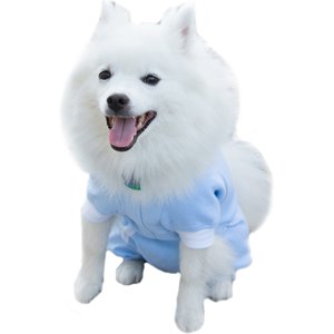 Tulane's Closet Cover Me by Tui Adjustable Fit Short Sleeve Step-Into Dog Onesie, Blue, XX-Large