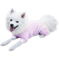 Tulane's Closet Cover Me by Tui Adjustable Fit Short Sleeve Step-Into Dog Onesie, Pink, Large