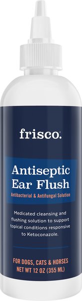Frisco Anti-Bacterial and Anti-Fungal Ear Flush Cleaner for Cats & Dogs, 12-oz bottle slide 1 of 6