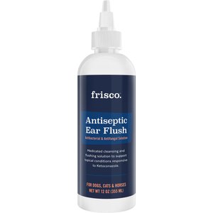 Frisco Anti-Bacterial and Anti-Fungal Ear Flush Cleaner for Cats & Dogs, 12-oz bottle
