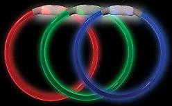 Nite Ize NiteHowl LED Rechargeable Safety Necklace Dog Collar, 12 to 27-in neck, 3/10-in wide