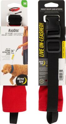 Show full view: Nite Ize RadDog All-In-One Dog Collar + Leash, Red, Medium slide 3 of 6