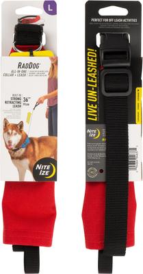 Show full view: Nite Ize RadDog All-In-One Dog Collar + Leash, Red, Large slide 3 of 6