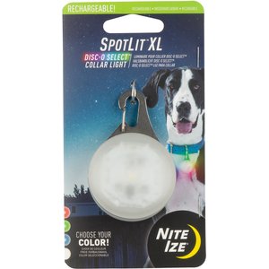 Nite Ize SpotLit X-Large Rechargeable Dog Collar Light, Disc-O Select