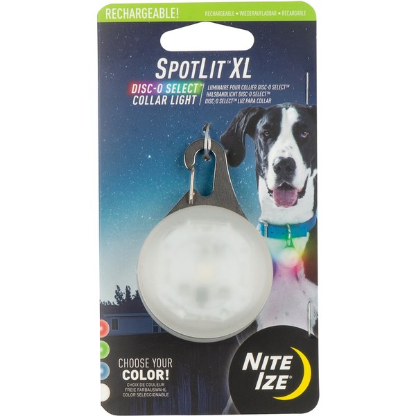 Nite Ize SpotLit Bright Long-Lasting LED Collar Disc-O Select Light PSGS-07S-R6 