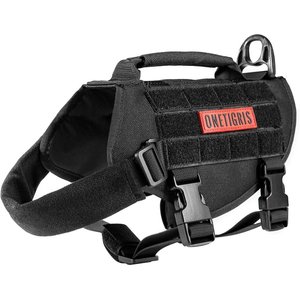 ONETIGRIS Apollo 09 Tactical Dog Harness, Black, 17 to 35-in chest 