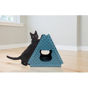 Tiger Tough Tiger Tent Corrugated Cat Scratcher Toy with Catnip, Seaglass