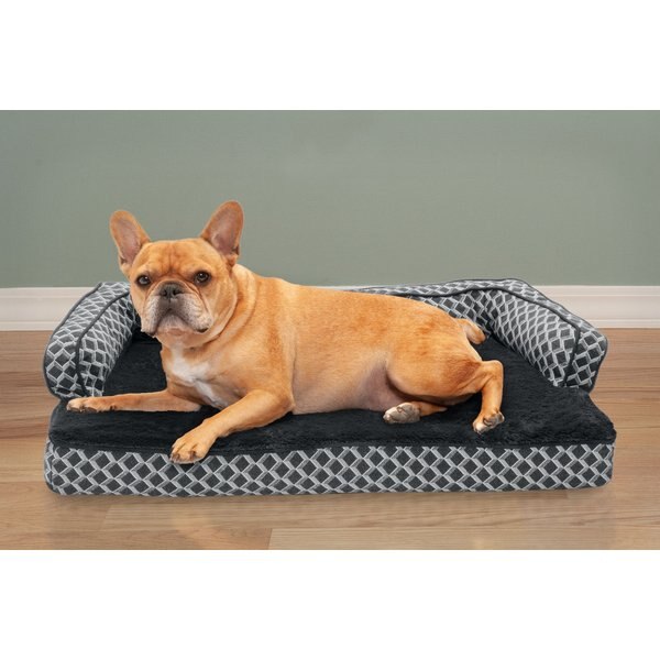 FRISCO Dog & Cat Couch Cover with Bolsters, Sand