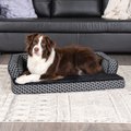 FurHaven Comfy Couch Memory Top Cat & Dog Bed w/Removable Cover, Diamond Gray, Large