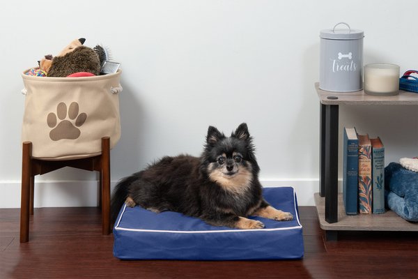 FurHaven indoor/Outdoor Solid Cooling Gel Cat & Dog Bed with Removable Cover, Solid Blue, Small slide 1 of 9