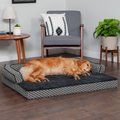 FurHaven Comfy Couch Cooling Gel Cat & Dog Bed with Removable Cover, Diamond Gray, Jumbo