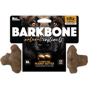 Pet Qwerks BarkBone Peanut Butter Flavor Chew Stick Tough Dog Chew Toy, X-Large