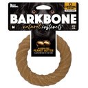 Pet Qwerks BarkBone Peanut Butter Flavor Chew Ring Tough Dog Chew Toy, Medium